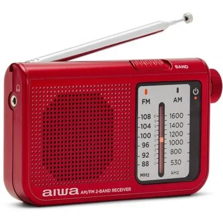 Aiwa RS-55RD Radio Portátil de Bolsillo Dual AM/FM Roja Aiwa RS-55RD Radio Portátil de Bolsillo Dual AM/FM Roja
